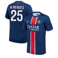 Dres Paris Saint-Germain Nuno Mendes #25 Domáci 2024-25 Krátky Rukáv